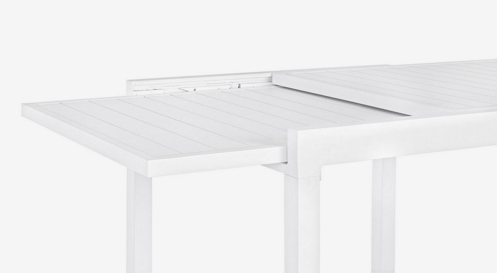 TAVOLO BALCONE CAPANNORI 106/212x75 ALU BIANCO