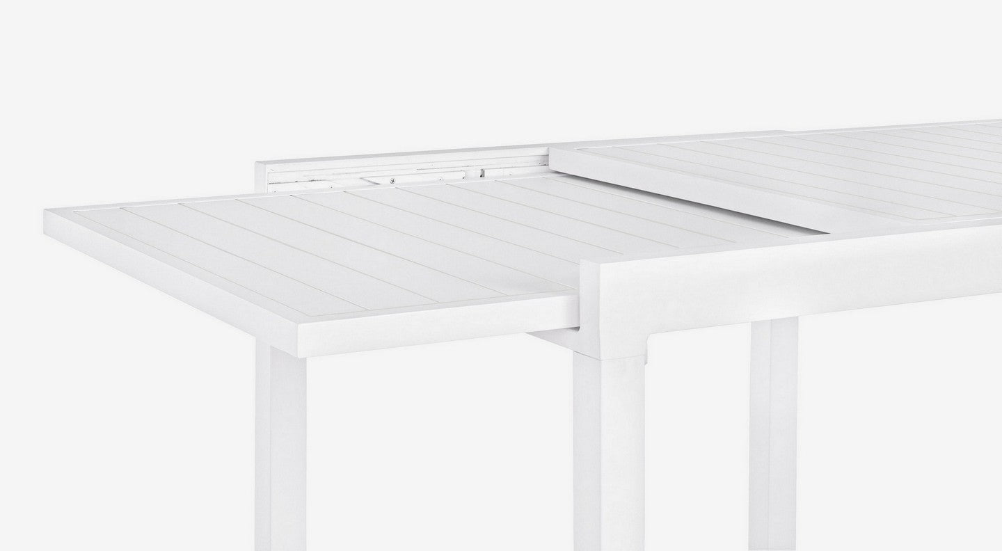 TAVOLO BALCONE CAPANNORI 106/212x75 ALU BIANCO
