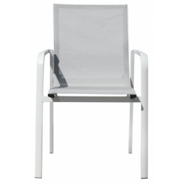 SEDIA SAMO ALU BIANCO TEXT GRIGIO CHIARO