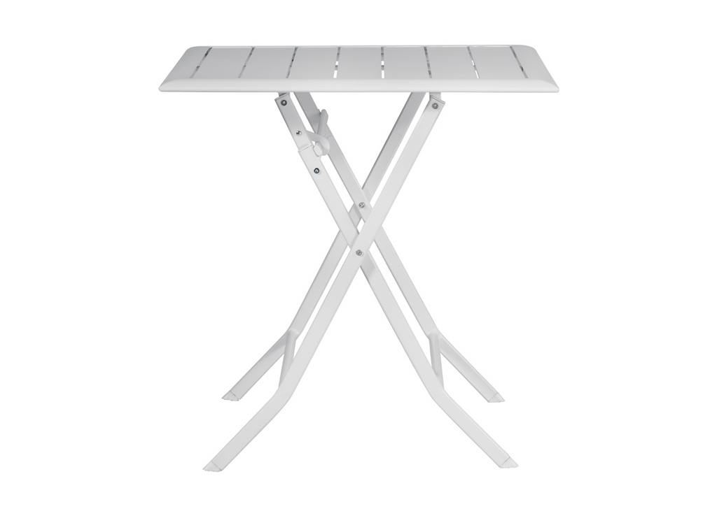 TAVOLO LUCCA IN ALLUMINIO PIEGHEVOLE 60X60 BIANCO