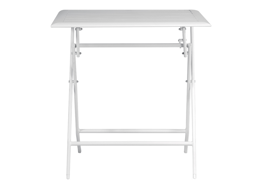 TAVOLO LUCCA IN ALLUMINIO PIEGHEVOLE 60X60 BIANCO