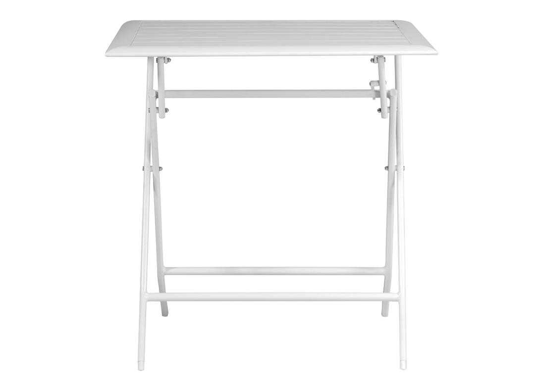 TAVOLO LUCCA IN ALLUMINIO PIEGHEVOLE 60X60 BIANCO