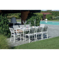 TAVOLO ALGHERO 180X90 ALU BIANCO - PIANO GRESS MAR