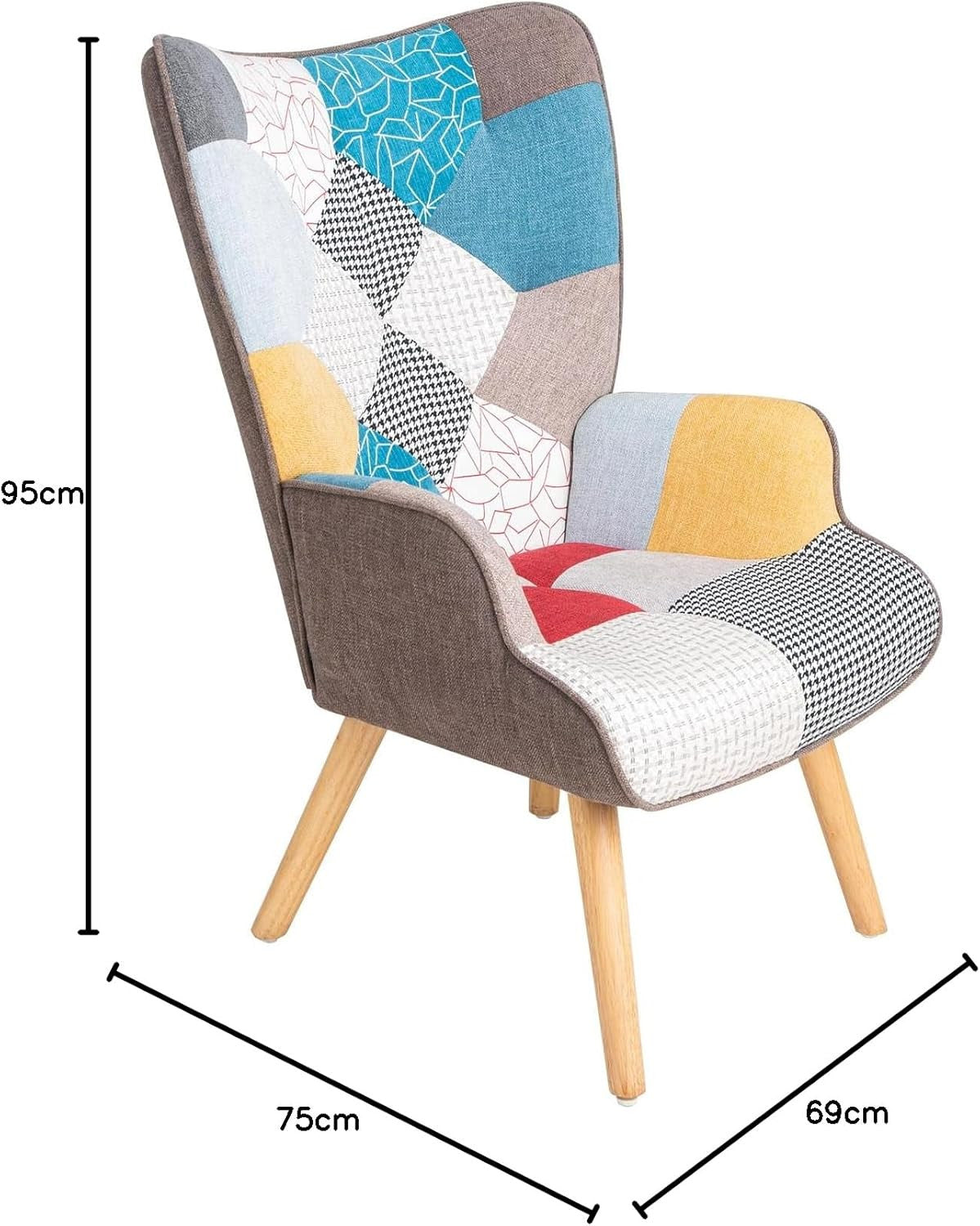 POLTRONA PATCHWORK  RELAX IN TESSUTO