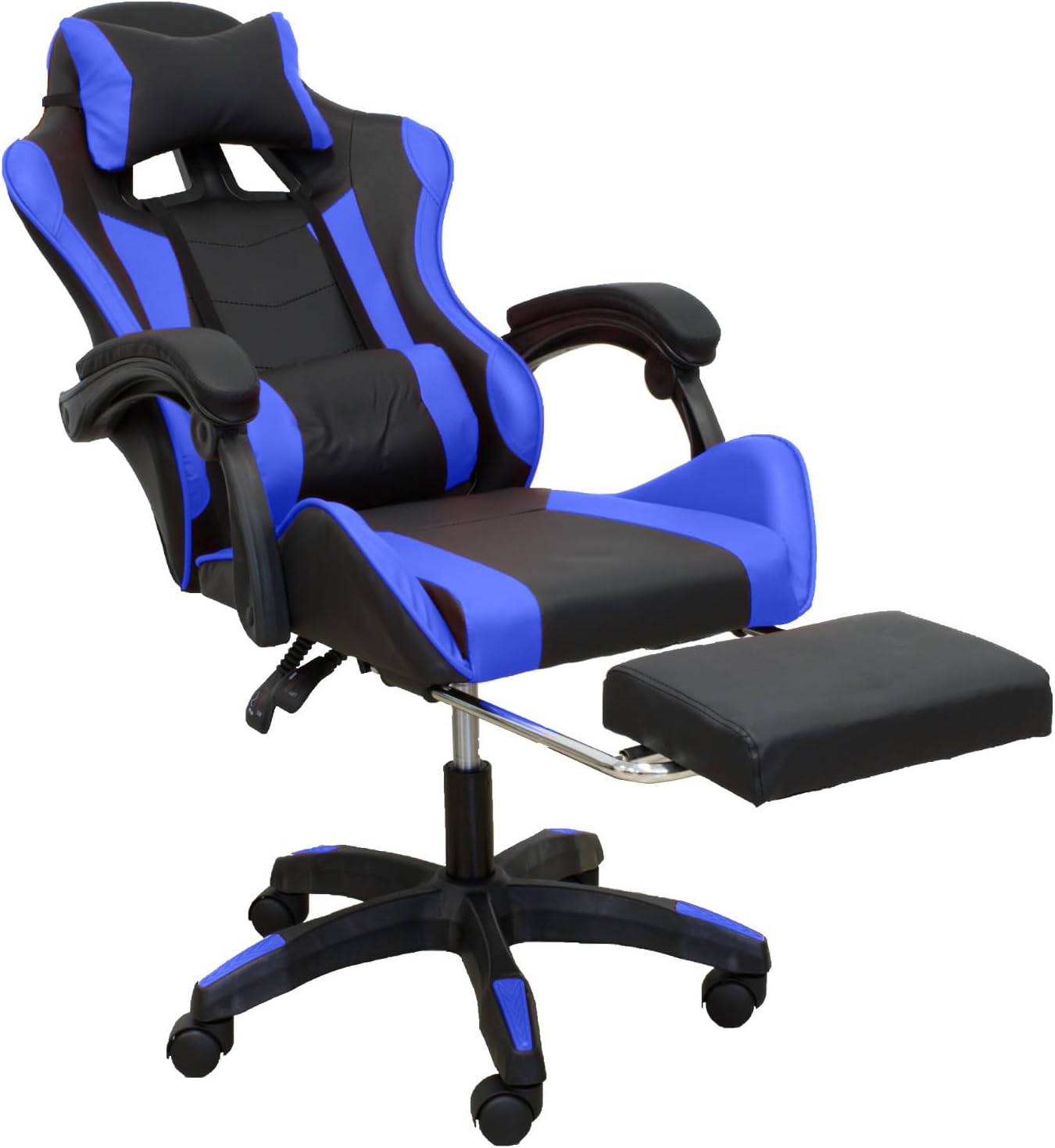 SEDIA GAMING SEDUTA E SCHIENALE IMBOTTITA BLU