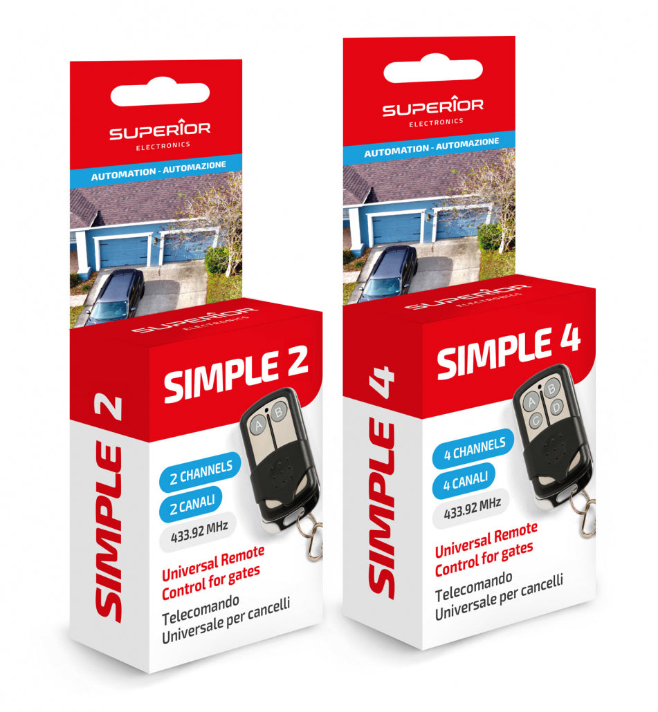 SUPERIOR TELECOMANDO UNIVERSALE PER CANCELLI ELETT.4 PULSANTI SUPRF002