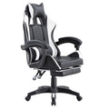 SEDIA GAMING SEDUTA E SCHIENALE IMBOTTITA BIANCO E NERO