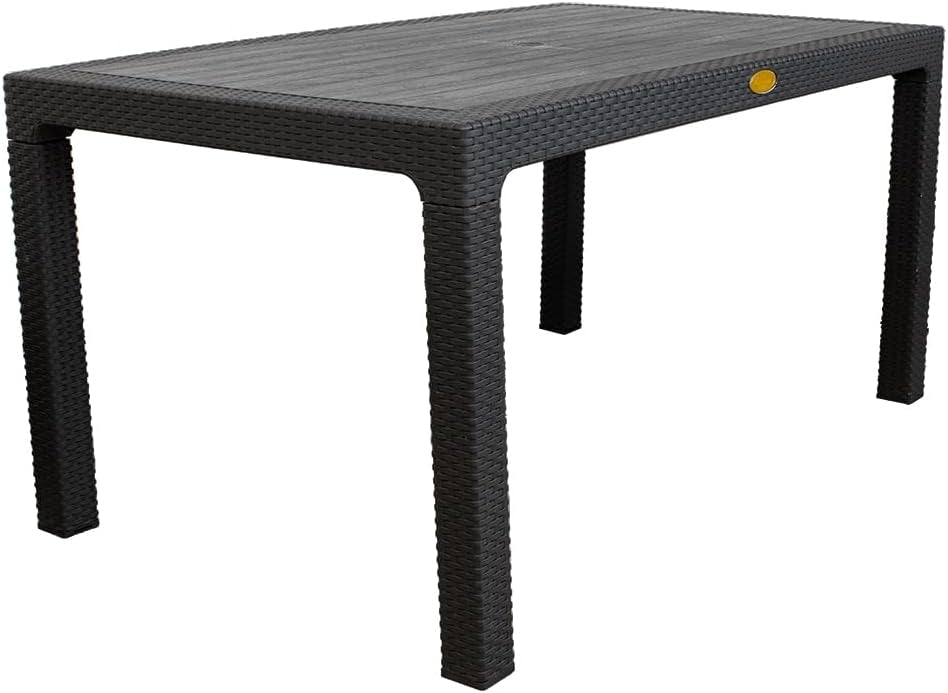 TAVOLO ARIZONA RATTAN 150x90 ANTRACITE