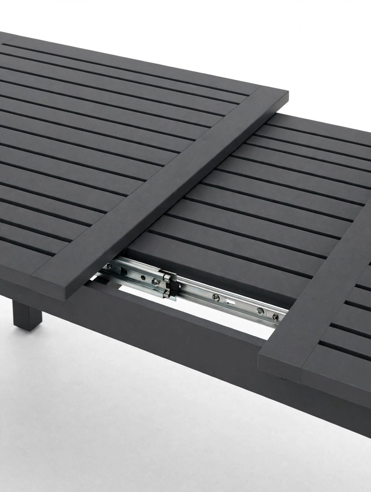 BIZZOTTO TAVOLO RIACE ANTRACITE ALLUMINIO ALLUNGABILE 160/240X90