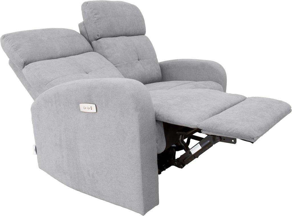DIVANO CINDY RECLINER ELETTRICO 2 POSTI 132X76X65CM GRIGIO