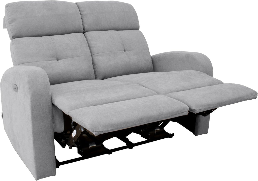 DIVANO CINDY RECLINER ELETTRICO 2 POSTI 132X76X65CM GRIGIO