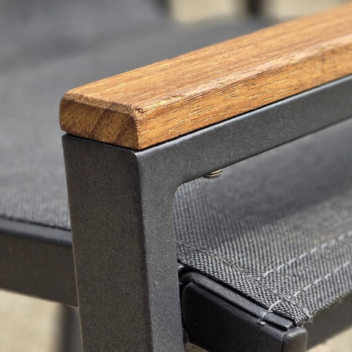 BIZZOTTO SET RIACE 4 POSTI IN TEXITILENE ANTRCITE CON INSERTI EFFETTO LEGNO