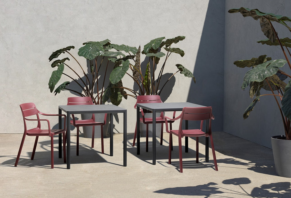 SET TAVOLO NARDI + 4SEDIE CASSIA ARMCHAIR