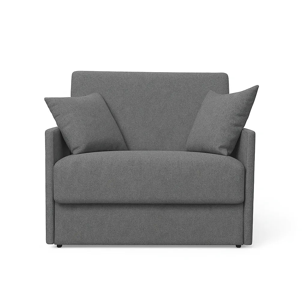 POLTRONA LETTO IN TESSUTO GRIGIO RIBALTONE  L 100 P99 XH91