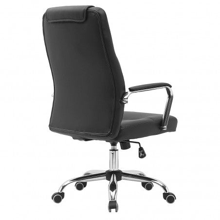 POLTRONA XENO  DIREZIONALE IMBOTTITA CON SEDUTA ERGONOMICA NERO