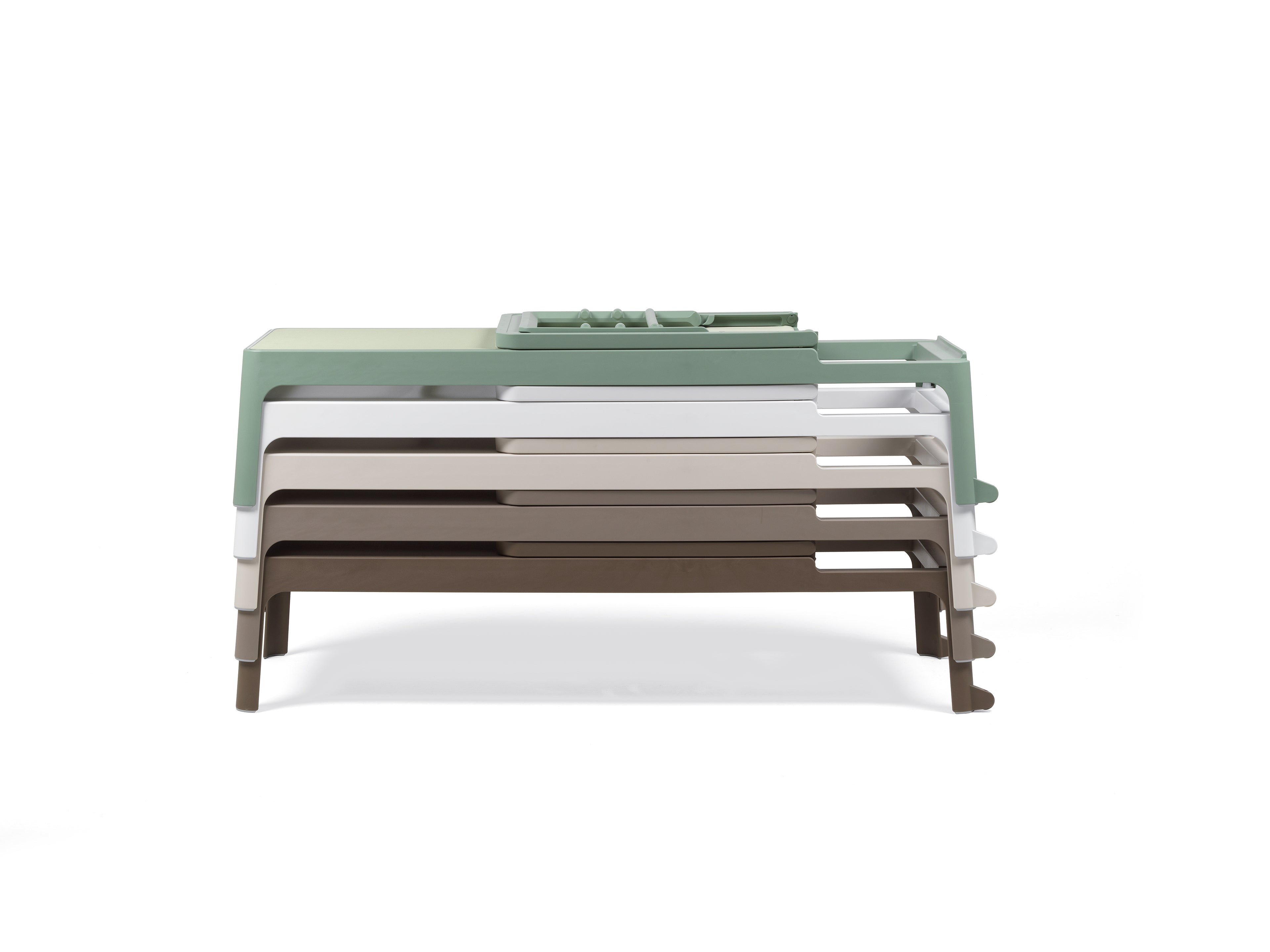 NARDI LETTINO PLANO COLORE MENTA  RIVESTIMENTO MANDORLA